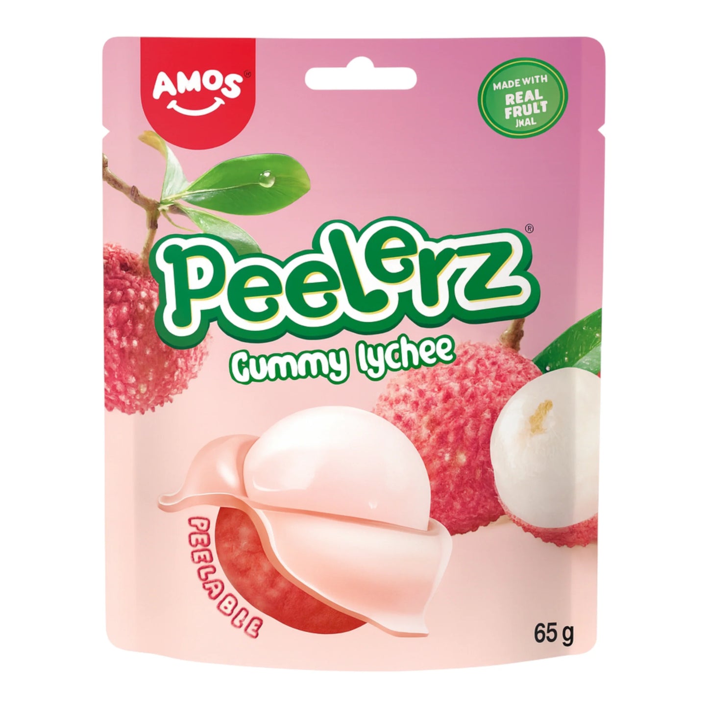 Amos Peelerz Gummy Lychee 65g
