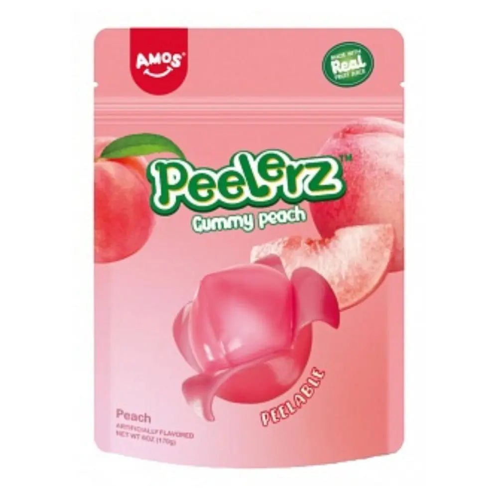 Amos Peelerz Gummy Peach 170g OhMyCandyBox