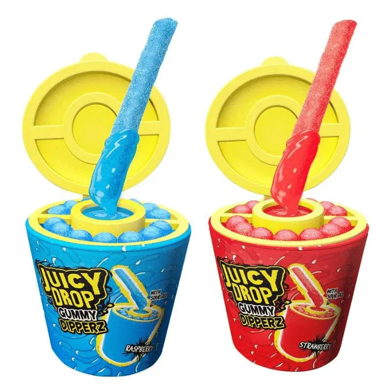 Bazooka Juicy Drop Gummy Dipperz Fresa y Frambuesa 96g OhMyCandyBox