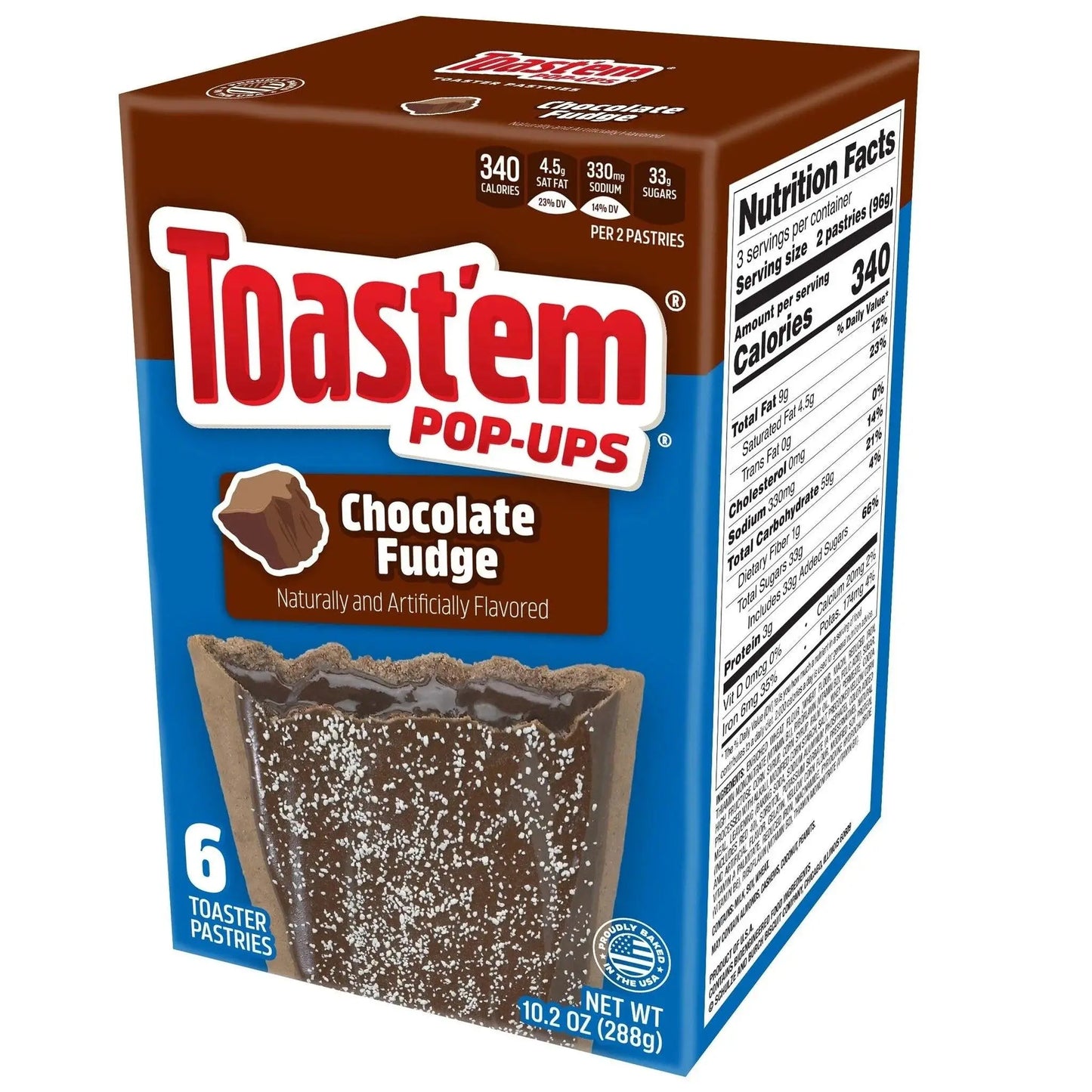 Toast'em Chocolate Fudge Glaseado 288g OhMyCandyBox