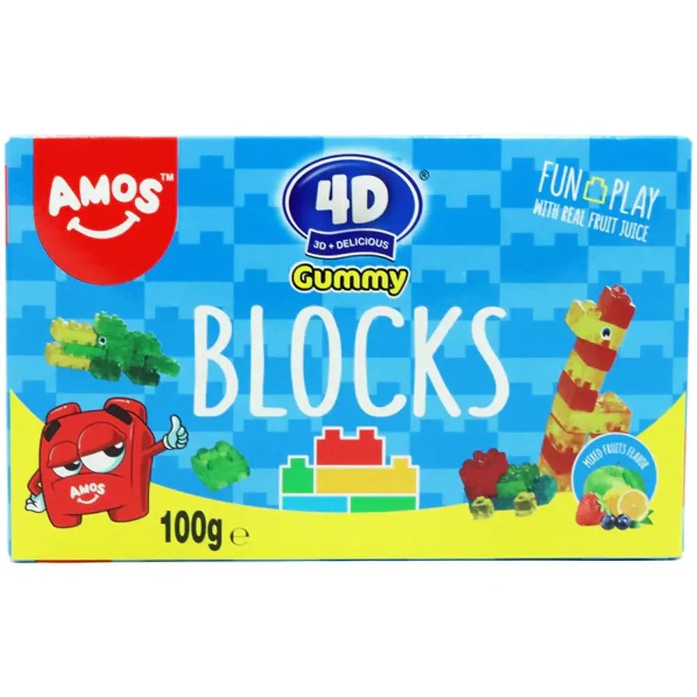 Amos 4D Gummy Blocks 100g OhMyCandyBox