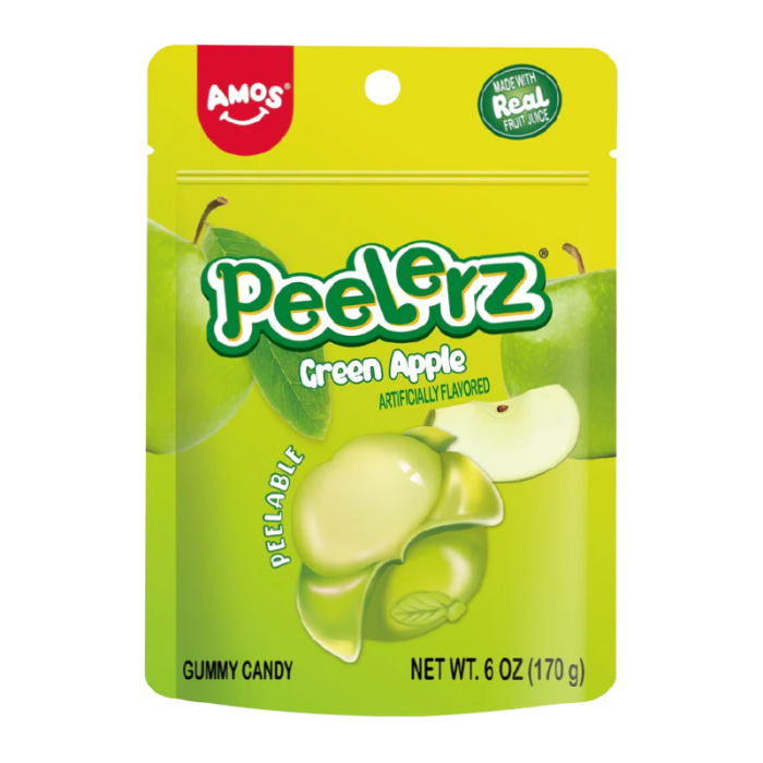 Amos Peelerz Gummy Green Apple 170g