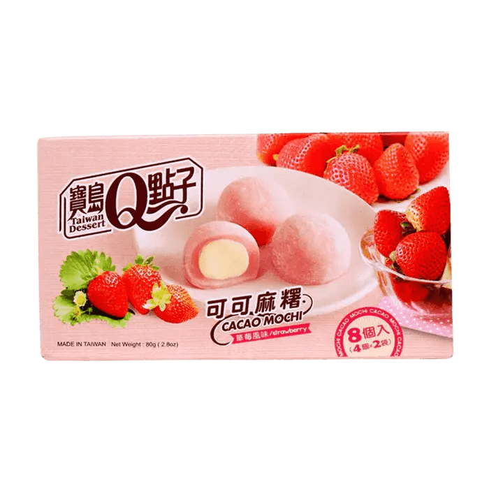 Q Brand Mochi Cocoa Strawberry 80g OhMyCandyBox