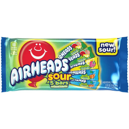 Barras Airheads Assortidas Ácidas 5 Pack 78g OhMyCandyBox