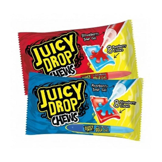 Bazooka Juicy Drop Chews Fresa y Frambuesa 67g OhMyCandyBox