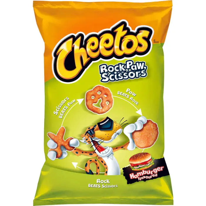 Cheetos Rock Paw Scissors Hamburguesa 145g OhMyCandyBox