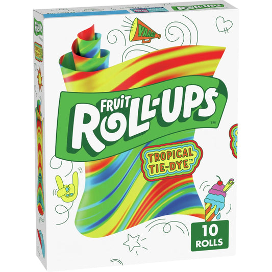 Fruit Roll-Ups Tropical Tie-Dye 10 Pack 141g OhMyCandyBox