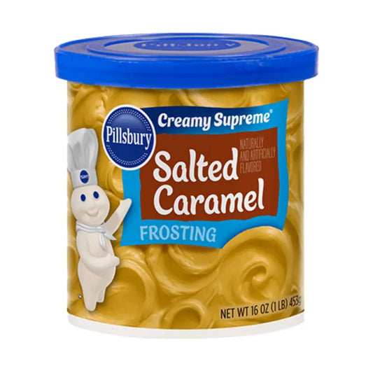 Pillsbury Creamy Supreme Frosting Caramelo Salado 453g OhMyCandyBox