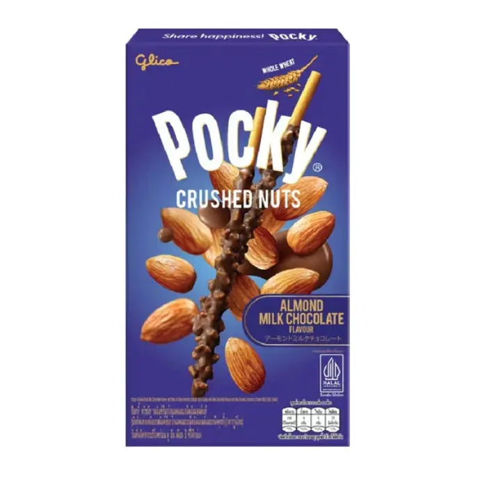 Pocky Nueces Trituradas Chocolate con Leche de Almendra 25g OhMyCandyBox