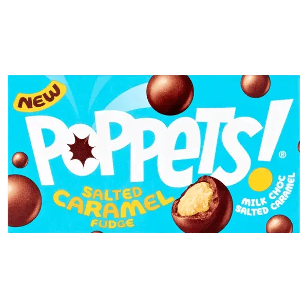 Poppets Fudge de Caramelo Salado Cubierto de Chocolate con Leche 36g OhMyCandyBox