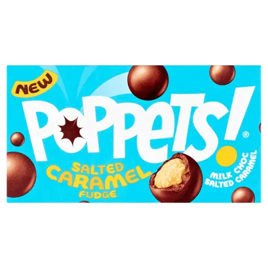 Poppets Fudge de Caramelo Salado Cubierto de Chocolate con Leche 36g OhMyCandyBox