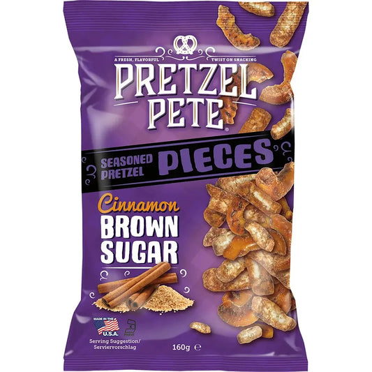 Pretzel Pete Piezas de Canela y Azúcar Moreno 160g OhMyCandyBox