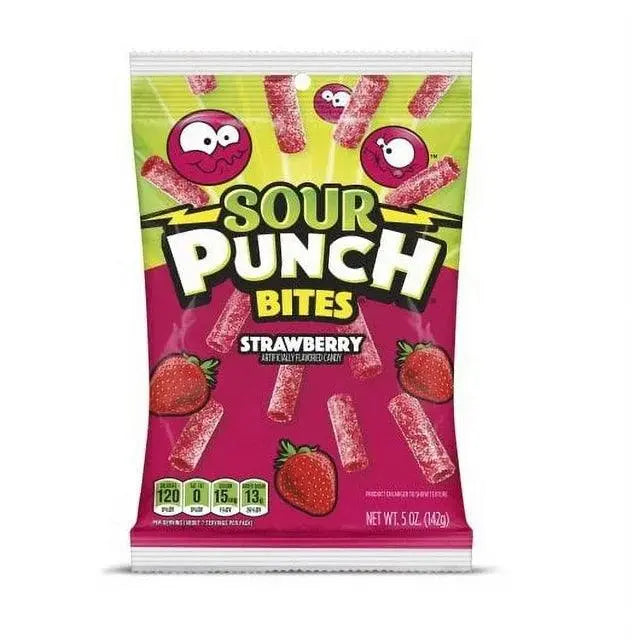 Sour Punch Bites Fresa 142g OhMyCandyBox