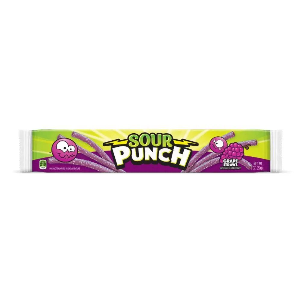 Pajitas de Uva Sour Punch 57g OhMyCandyBox
