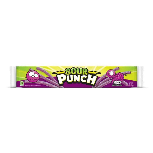Pajitas de Uva Sour Punch 57g OhMyCandyBox