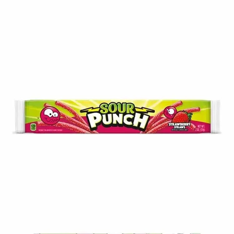 Pajitas de Fresa Sour Punch 57g OhMyCandyBox