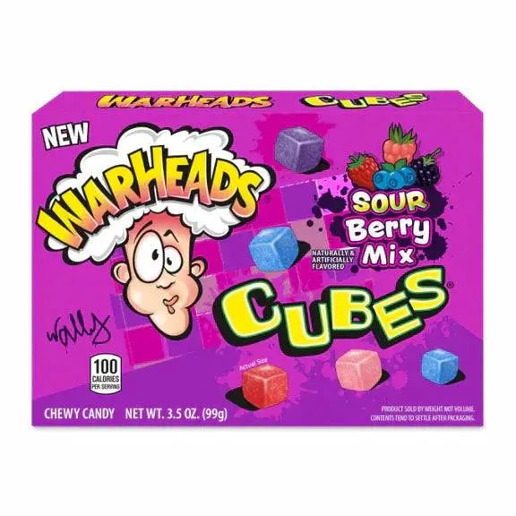 Warheads Cubos Mezcla Ácida de Bayas 99g OhMyCandyBox
