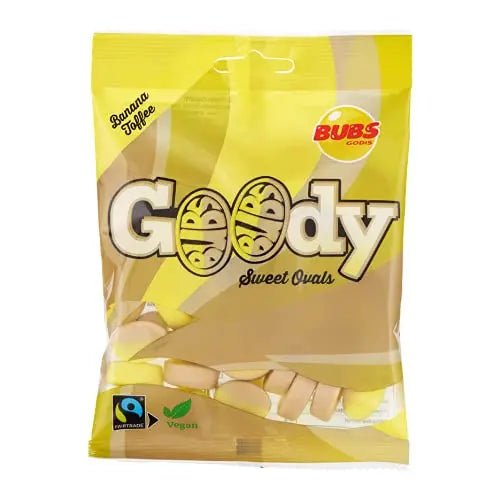 BUBS Goody Dulces Óvalos Plátano Toffee 90g OhMyCandyBox