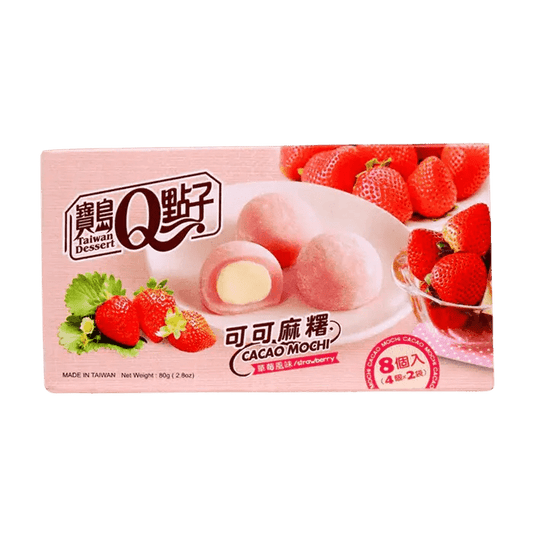 Q Brand Mochi Cocoa Strawberry 80g OhMyCandyBox