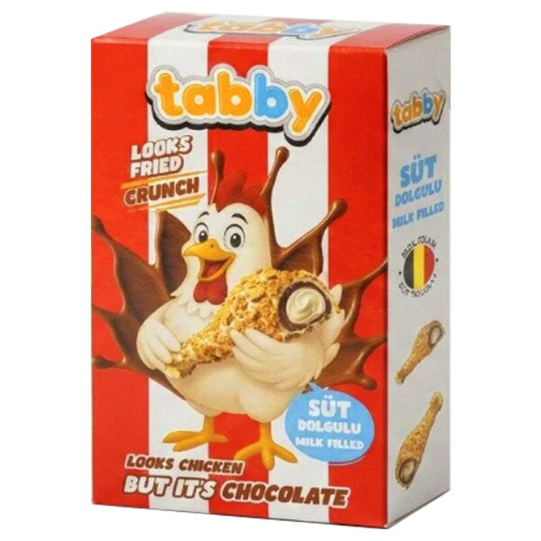 Kutija tabby čokolade s punjenjem mliječnom kremom, motiv piletine